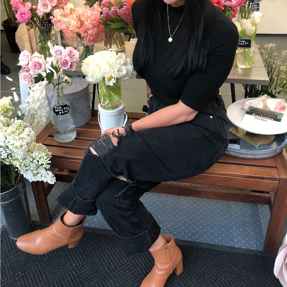 AGOLDE 90s FIT BLACK JEANS